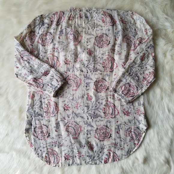 Madewell Shirred Popover in Turkish Garden Size XS - Picture 6 of 8